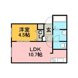 グランメールクラッセ13【1階】の間取り