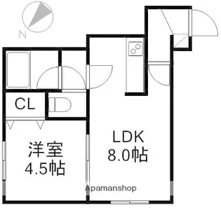 八番館【2階】の間取り