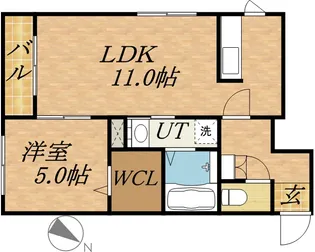 1LDKの間取り画像