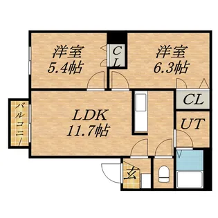 シャーメゾンIS【103号室】の間取り
