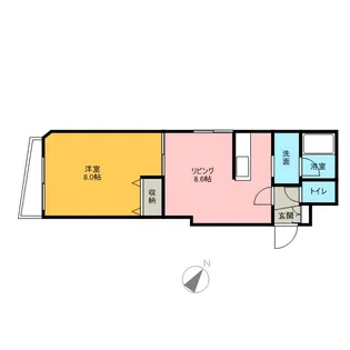 ロータリー円山【2階】の間取り