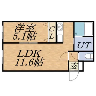 グランメール北11条【4階】の間取り