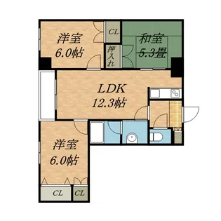 グリシーヌ41【2階】の間取り
