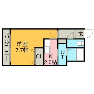 ラウルあいの里【305号室】の間取り