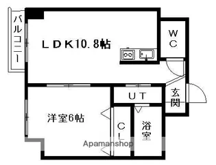 N35FUJIIMS【1005号室】の間取り