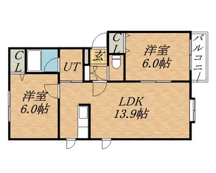 パードレスB【2階】の間取り