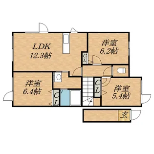 シャーメゾングランツA【202号室】の間取り
