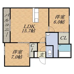 サージュブリエⅠ【3階】の間取り