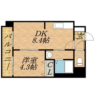 PRIME URBAN北11条【00707号室】の間取り