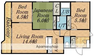 エスペランサオカダマ【303号室】の間取り