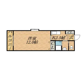 エルミーハイツ北12条【2階】の間取り