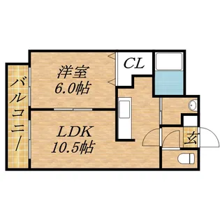 N28セントラルビル【0806号室】の間取り
