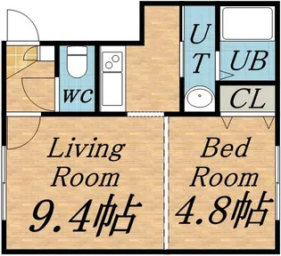 DESIGN CUBE【102号室】の間取り