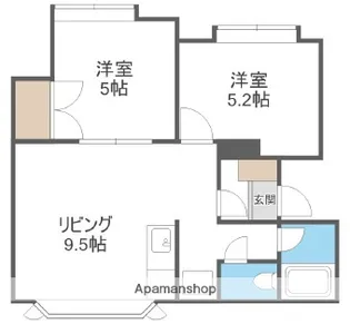 フリーダムバーズN14【205号室】の間取り