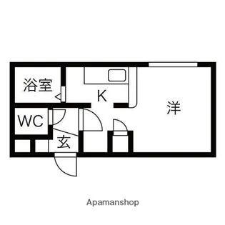 ステュディオ北12条【1階】の間取り