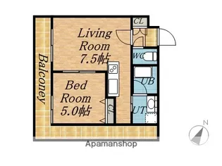 メープル元町【302号室】の間取り