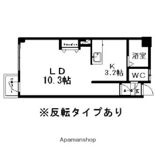 カフェレスト札幌Ⅰ【4階】の間取り