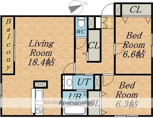 K・CORT【3階】の間取り
