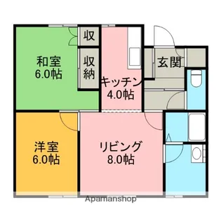聖風マンション【1階】の間取り