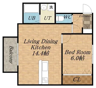 エアリータウンC【1階】の間取り