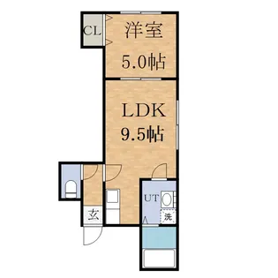 カーサノーチェ【201号室】の間取り