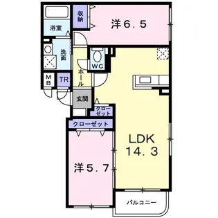 アヴェニール【1階】の間取り