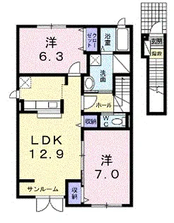 サニー【2階】の間取り