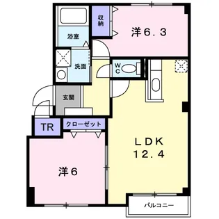 フランミルトマンションA【2階】の間取り