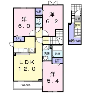 プラシード カーサT・R Ⅰ【2階】の間取り