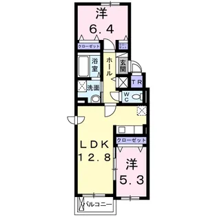ミカーレ・デュオ【3階】の間取り