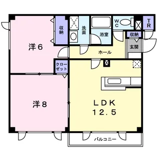 2LDKの間取り画像