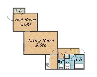 ライフステージ本通【1階】の間取り