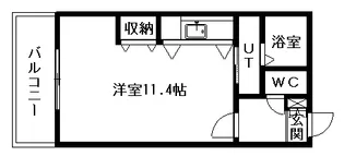 モンターニュアボール【306号室】の間取り