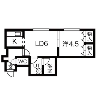 LEE SPACE新道東Ⅲ【208号室】の間取り