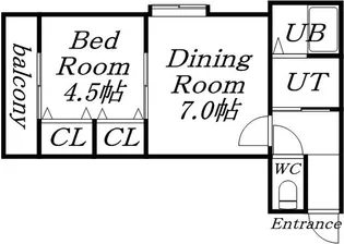 エレガンスハイム42【103号室】の間取り