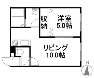 サンテラス元町Ⅱ【102号室】の間取り
