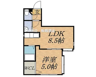 フレグランス麻生【4階】の間取り