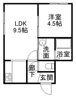 ホワイトヴィレッジ41【103号室】の間取り