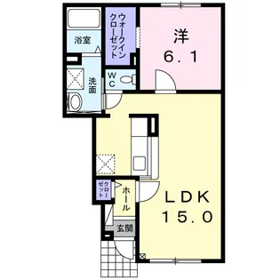 ウインドブレイク【1階】の間取り