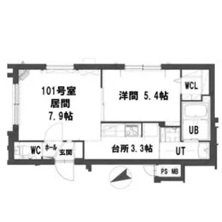 グランメール本郷通13北Ⅱ【1階】の間取り