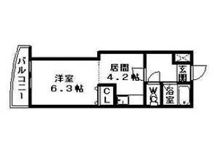 1Kの間取り画像
