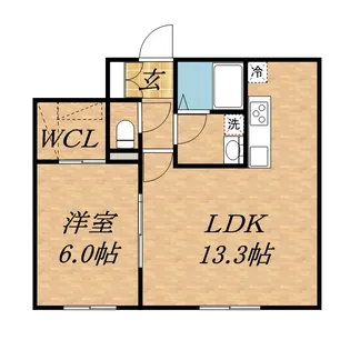 BLANC(ブラン)本町【102号室】の間取り