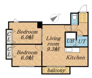 フェリーチェ1(プリモ)【402号室】の間取り