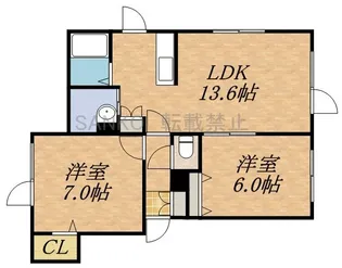 カーサ・セントロⅡ【2階】の間取り
