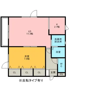 サンフローレⅡ【202号室】の間取り