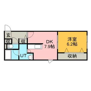 LE・EST Ⅵ【306号室】の間取り
