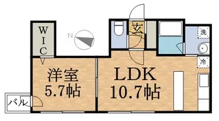 グランディーヴァ【5階】の間取り