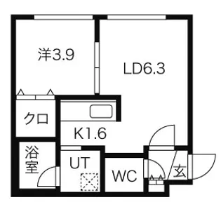 ブランノワール麻生エクサゴーヌ【306号室】の間取り