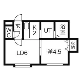 LEE SPACE 北48条【203号室】の間取り