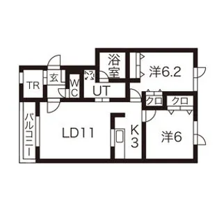 ローベン屯田【1階】の間取り